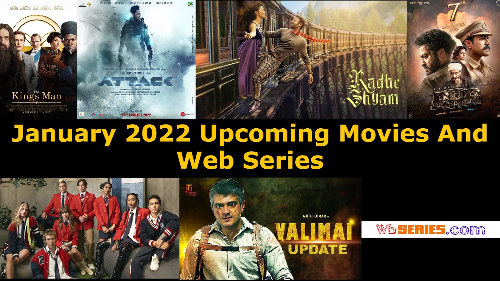 January 2022 Upcoming Movies And Web Series