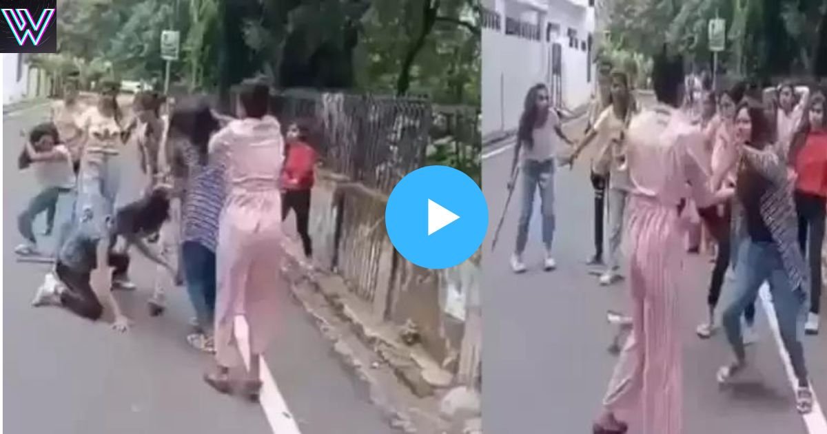 Two girls took out a procession on the road for a boyfriend