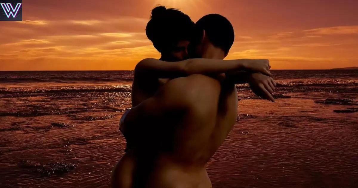 A beach where it is forbidden to wear clothes, hands openly to each other's private parts?